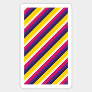 Colorful Diagonal Stripes 033#001 Sticker